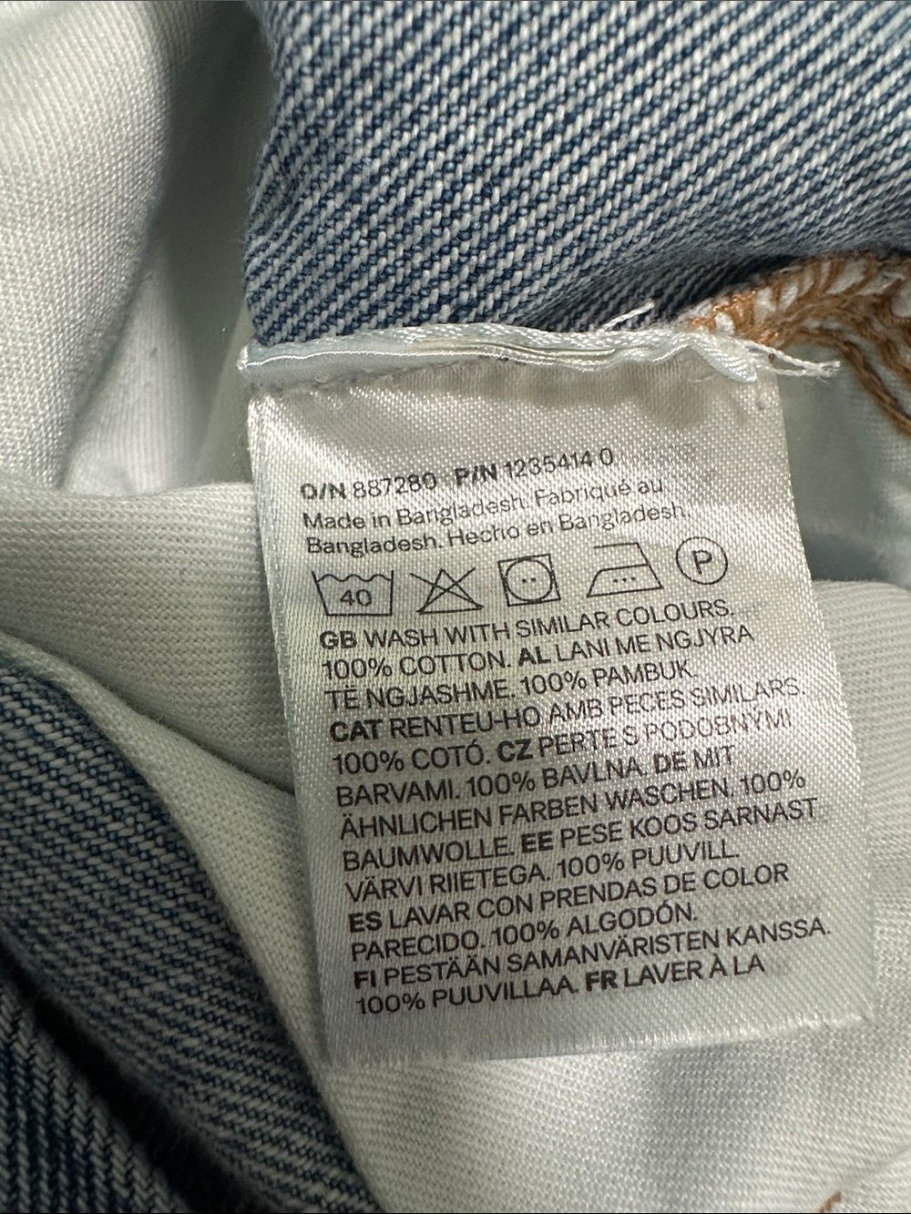 H&M Wide-Leg Flare Cargo Jeans in Blue - Picture 4 of 4